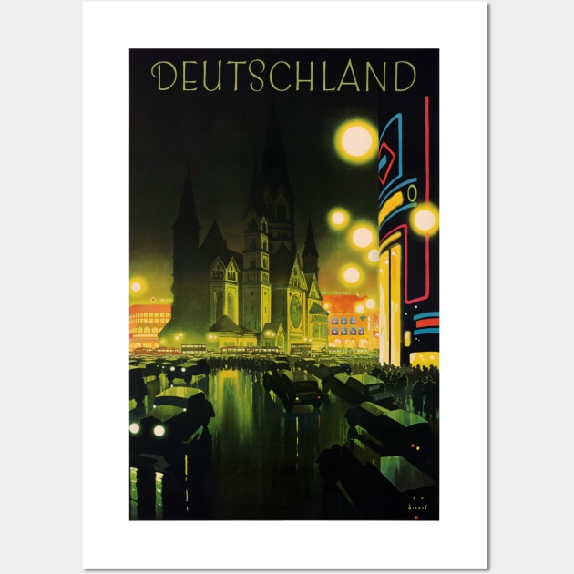 Vintage Travel Poster Germany Berlin Wall Art by vintagetreasure